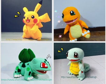 Collection de Pikachu et ses amis - Patron PDF amigurumi au crochet