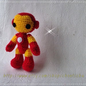 Iron Man 6 inches PDF amigurumi crochet pattern image 3