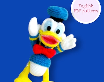 Donald Duck Amigurumi Crochet Pattern PDF | 8.5 Inch Doll Tutorial | Digital Download