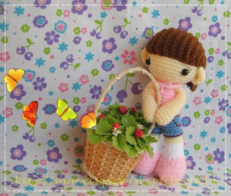MEI MEI girl 8 inches PDF crochet pattern image 1