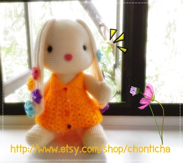 Flower Bunny 22inches Amigurumi Crochet Pattern | Etsy