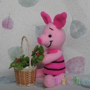 Piglet pink 12inches PDF amigurumi crochet pattern image 4