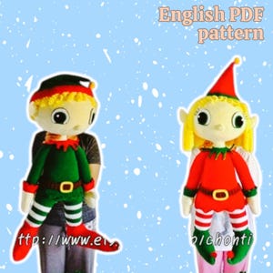 Elf Couple Amigurumi Crochet Pattern PDF | 32 Inch Large Dolls Tutorial | Fantasy Plush Toy Digital Download