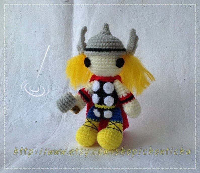 Thor 6 inches PDF amigurumi crochet pattern image 4