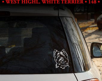 West Highland White Terrier sticker - MULTIPLE DESIGNS! | Dog decal | Home decor | Plaque | Emblem | Laptop design