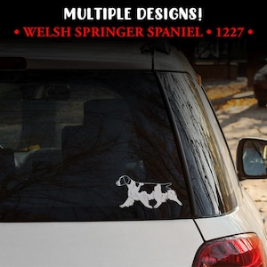 Pegatina de Springer Spaniel Galés / Calcomanía de Springer Spaniel Galés / ¡MÚLTIPLES DISEÑOS! / Pegatina de perro / Calcomanía de perro / Pegatina de coche