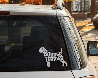 SALE ITEM - Border Terrier sticker | Dog decal | Home decor | Plaque | Emblem | Laptop design