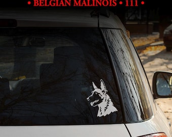 Sticker Belgische herdershond Mechelaar: MEERDERE ONTWERPEN! | Hondensticker | Woondecoraties | Plaquette | Embleem | Laptopontwerp