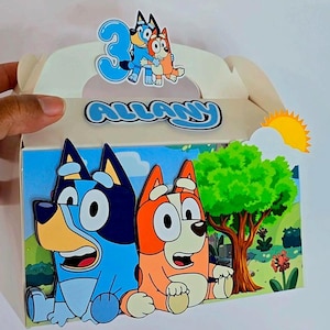 Bluey Birthday Favor boxes, Party favors Bluey, Bluey Candy Box,Bluey Gable Boxes, Decorated Boxes, Bluey & Bingo Party Favors