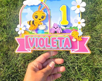 Abejita Plim Plim Personalized Cake Topper, Personalized Family Little bee Cake Topper,Abejita Personalized Cake Topper, Plim Plim