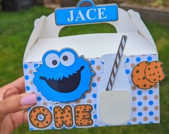Cookies and Milk Favor box, Sweet Family  Treat boxes, Milk and Cookie Theme Birthday gable box, Cookies Family boxes