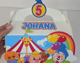 Plim Plim favor boxes, Gable boxes, Plim Plim party custom box, Plim Plim party decor personalized boxes birthday theme party.