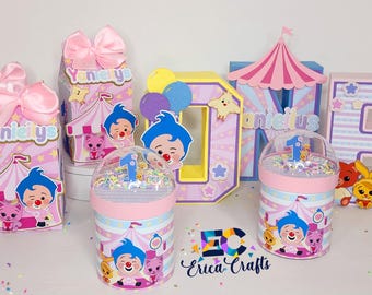 Plim Plim Favor Box ,Pink Plim Plim 3D Letters, Girl Plim Plim favor box, Plim Plim Party, Plim Plim Favors,  Plim Plim Birthday,