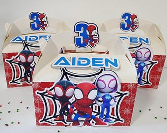 Spider and Amazing Friends Gable Box / Spidey Birthday Decoration / Spidey Party Supply / Spidey Party Decoration / Spidey Party Favor /