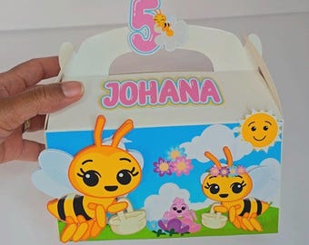 Abejita Plim Plim Favor Boxes, Personalized Family Little bee shirt, Plim Plim Personalized favors, Plim Plim boxes abejita