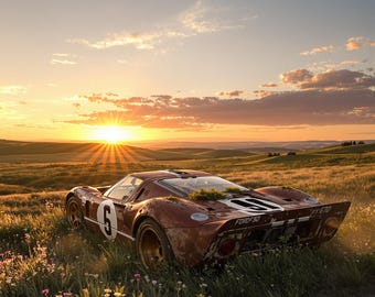 Poster - Ford GT40, abandoned, beautiful