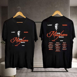 Lady Gaga The Mayhem Ball Tour 2025 Shirt, Lady Gaga 2025 Concert, Lady Gaga Fan Gift, Lady Gaga Merch, Lady Gaga Album Shirt, Lady Gaga Tee