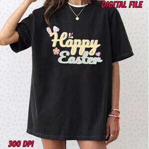 Happy Easter Retro Easter SVG Design, Funny Easter PNG, Happy Easter Day PNG, Easter Day Sublimation, Instant Dowload