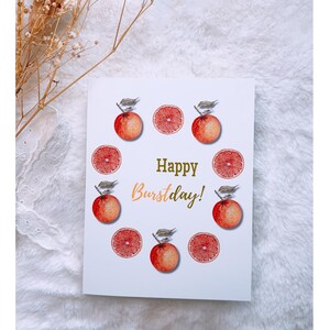 Lot de 6/12 cartes de voeux faites main Happy Burstday