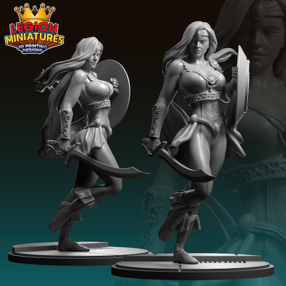 Amethyst, DC, RPG Resin Model Kit, 3D Printed, Highly detailed, By Legion miniatures Sculpts, 35mm, 40mm, 75mm or 1/16th