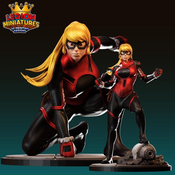 Stature Kneeling, Marvel, RPG Resin Model Kit, 3D Printed, Highly detailed, By Legion miniatures Sculpts, 35mm, 40mm, 75mm or 1/16th