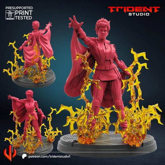 Storm Days of Future Past, Marvel RPG Resin Model Kit, 3D Printed, Highly detailed, Trident Studios, Marvel Crisis Protocol, 40mm or 70mm
