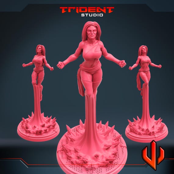 Captain Marvel, Marvel RPG Resin Model Kit, 3D Printed, Highly detailed, By Trident Studios, Marvel Crisis Protocol, 40mm or 70mm
