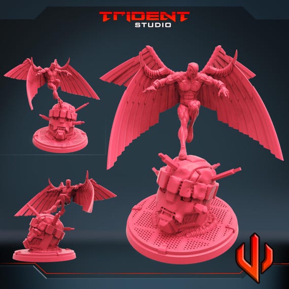 Arch Angel, Marvel RPG Resin Model Kit, 3D Printed, Highly detailed, By Trident Studios, Marvel Crisis Protocol, 40mm or 70mm