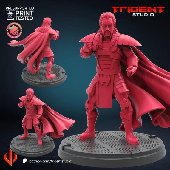 Mandarin 90's, Marvel RPG Resin Model Kit, 3D Printed, Highly detailed, By Trident Studios, Marvel Crisis Protocol, 40mm or 70mm