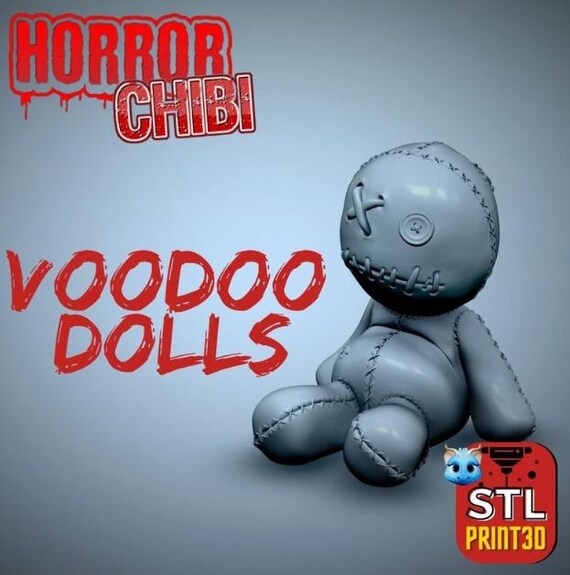 Voodoo Doll Chibi Horror: High-Detail Resin Model Kit, 3D Printed, Highly detailed— 1/10 Scale