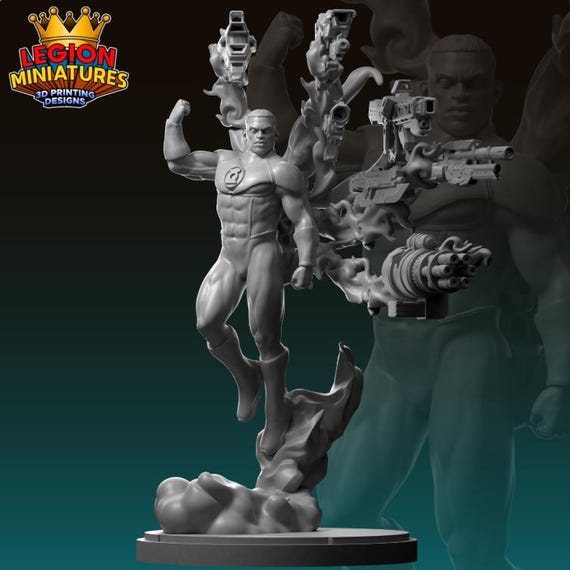Green Lantern DC, Hero, RPG Resin Model Kit, 3D Printed, Highly detailed, By C27 miniatures Sculpts, Authorised Seller, 40mm-75mm