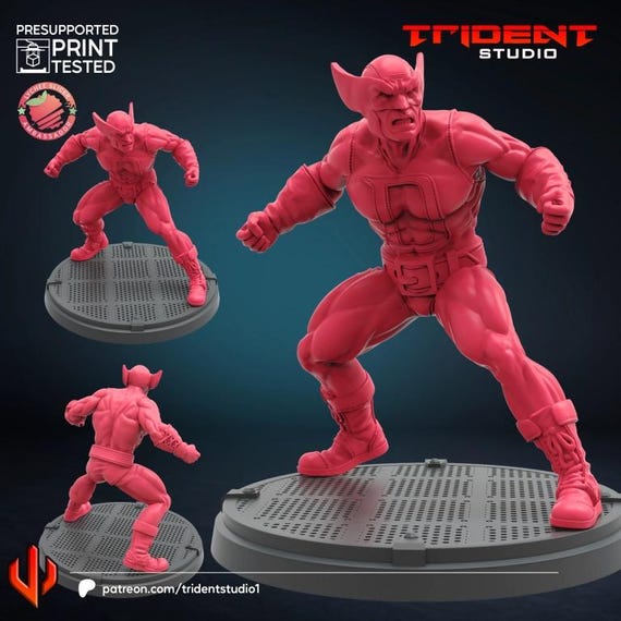Demolition Man, Marvel RPG Resin Model Kit, 3D Printed, Highly detailed, By Trident Studios, Marvel Crisis Protocol, 40mm or 70mm