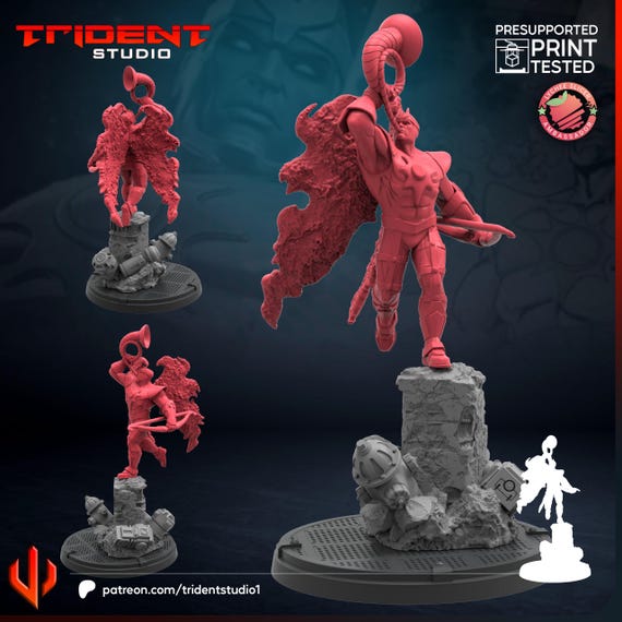 Air Walker, Marvel RPG Resin Model Kit, 3D Printed, Highly detailed, By Trident Studios, Marvel Crisis Protocol, 40mm or 70mm
