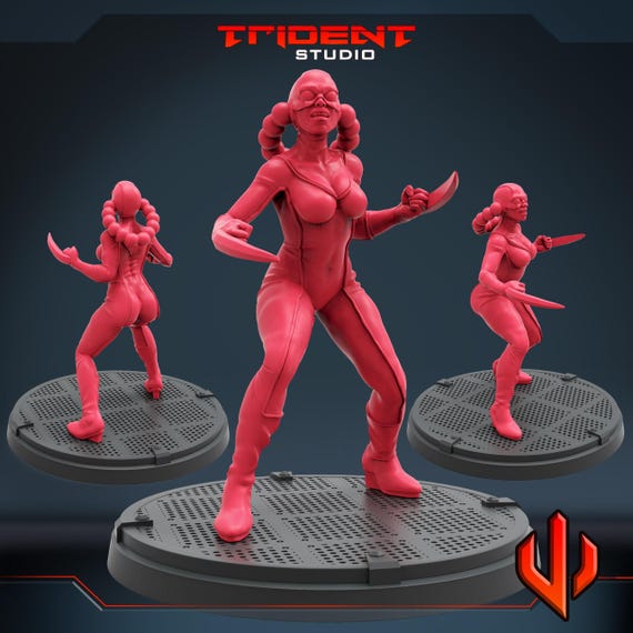 Fer De Lance, Marvel RPG Resin Model Kit, 3D Printed, Highly detailed, By Trident Studios, Marvel Crisis Protocol, 40mm or 70mm
