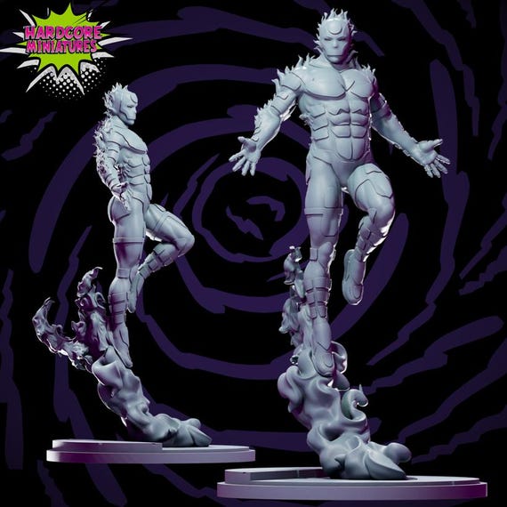 Sunfire, Age of Apocalypse, Marvel, RPG Resin 3D Printed, Hardcore Miniatures, Marvel Crisis Protocol, 35mm, 40mm, 70mm or 1/16th