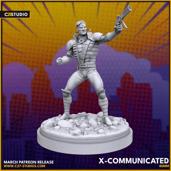 Maverick, Marvel, Hero, RPG Resin Model Kit, 3D Printed, Highly detailed, By C27 miniatures Sculpts, Authorised Seller, 40mm-75mm