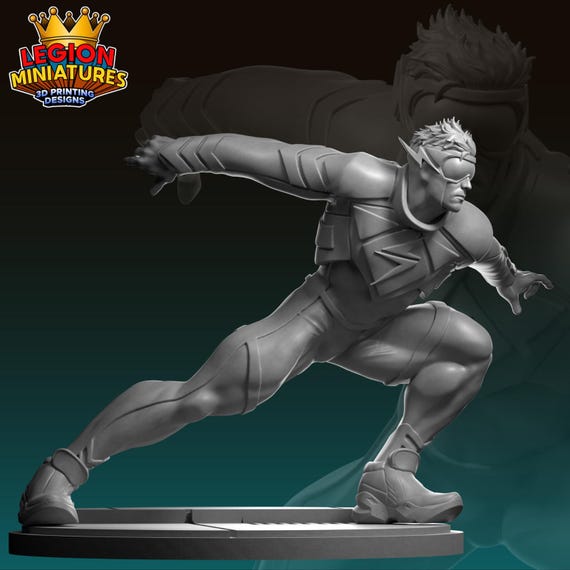 Absolute Flash, DC RPG Resin Model Kit, 3D Printed, Highly detailed, Legion miniatures Sculpts, 40mm or 75mm, Marvel Crisis Protocol