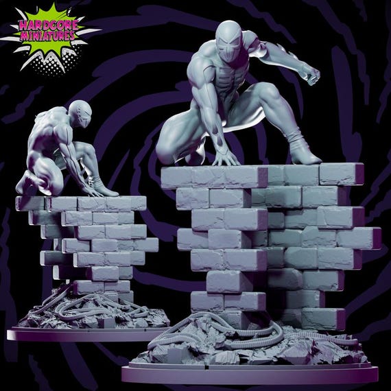 Spiderman 2099, Marvel, RPG Resin 3D Printed, Hardcore Miniatures, Marvel Crisis Protocol, 35mm, 40mm, 70mm or 1/16th