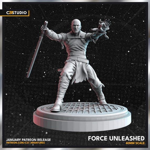 Star killer, Star Wars RPG Resin Model Kit, 3D Printed, Highly detailed, By C27 miniatures Sculpts, Authorised Seller, 40mm-75mm