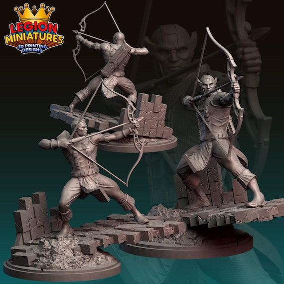 Hawkeye, Marvel RPG Resin Model Kit, 3D Printed, Highly detailed, By Legion miniatures Sculpts, 40mm or 75mm