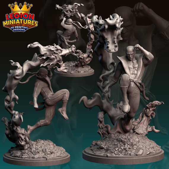 Iron Fist, Marvel RPG Resin Model Kit, 3D Printed, Highly detailed, By Legion miniatures Sculpts, 40mm or 75mm