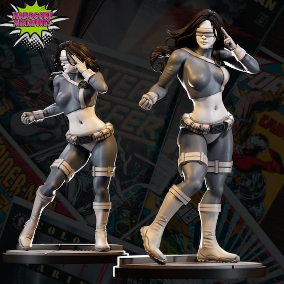 Cyclops gender swap, Marvel, RPG Resin 3D Printed, Hardcore Miniatures, Marvel Crisis Protocol, 35mm, 40mm, 70mm or 1/16th