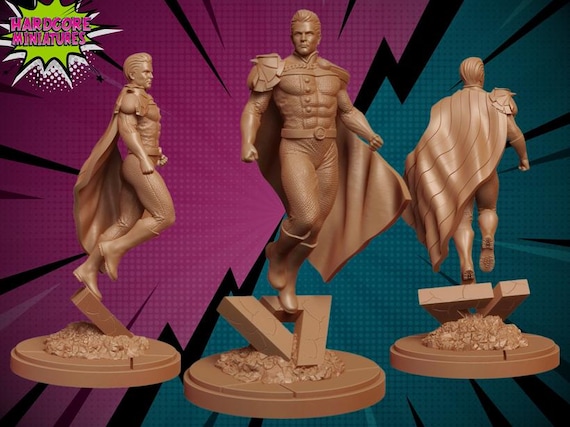 Homelander, The Boys, RPG Resin 3D Printed, Highly detailed, Hardcore Miniatures, Marvel Crisis Protocol, 35mm, 40mm, 70mm or 1/16th