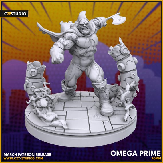 Absolute Darkseid, DC, RPG Resin Model Kit, 3D Printed, Highly detailed, By C27 miniatures Sculpts, 40mm or 75mm, Crisis Protocal