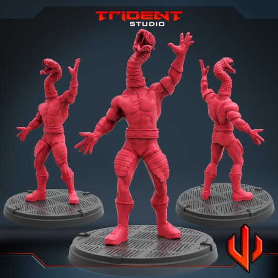 Slither, Marvel RPG Resin Model Kit, 3D Printed, Highly detailed, By Trident Studios, Marvel Crisis Protocol, 40mm or 70mm