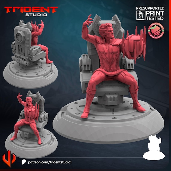 Molecule Man, Marvel RPG Resin Model Kit, 3D Printed, Highly detailed, Trident Studios, Marvel Crisis Protocol, 35mm, 40mm, 70mm or 1/16th