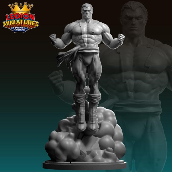 Black Adam Version 2, DC, Hero, RPG Resin Model Kit, 3D Printed, Highly detailed, By Legion miniatures Sculpts, 40mm