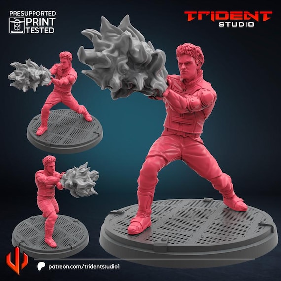 Sunspot Days of Future Past, RPG Resin Model Kit, 3D Printed, Highly detailed, Trident Studios, Marvel Crisis Protocol, 40mm or 70mm