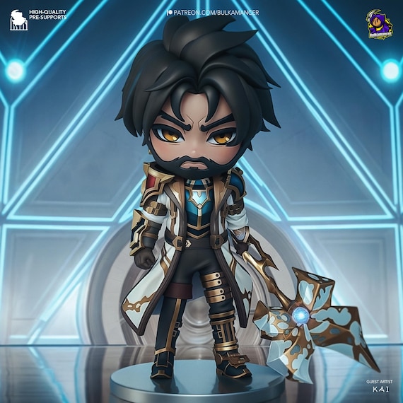 Jayce Chibi Arcane: High-Detail Resin Model Kit, 3D Printed, Highly detailed—by Sanix, Authorised Seller, 1/10 Scale