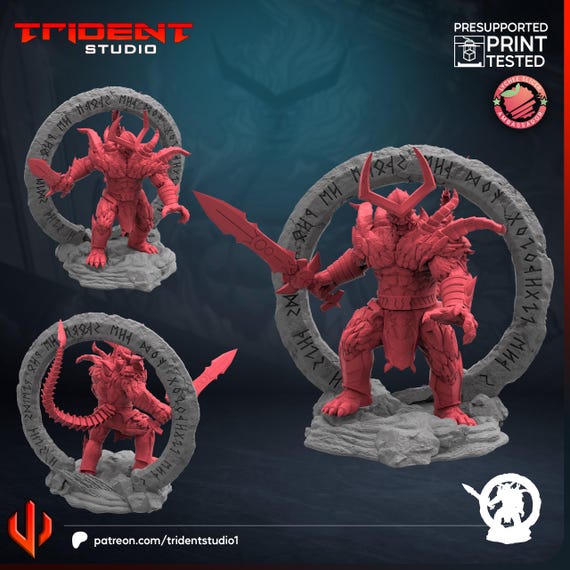 Surtur, Marvel RPG Resin 3D Printed, Highly detailed, Trident Studios, Marvel Crisis Protocol, 35mm, 40mm, 70mm